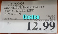 Grandeur Hand Towel Costco Sale Price