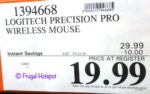 Logitech Precision Pro Wireless Mouse Costco Sale Price