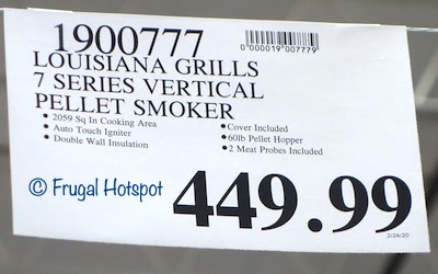 Louisiana Grills Wood Pellet Vertical Smoker Costco price