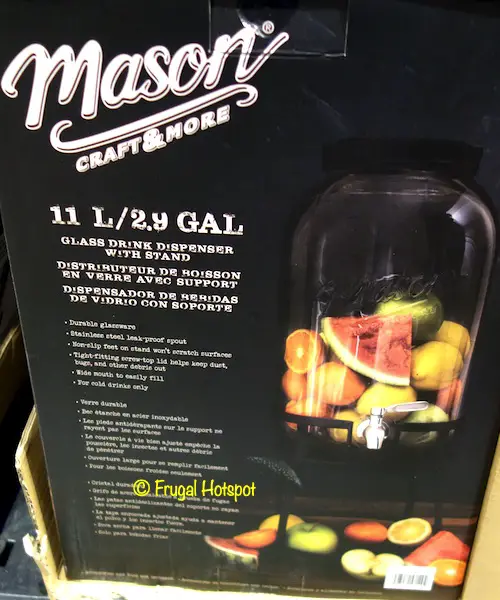 Mason Glass Drink Dispenser Costco