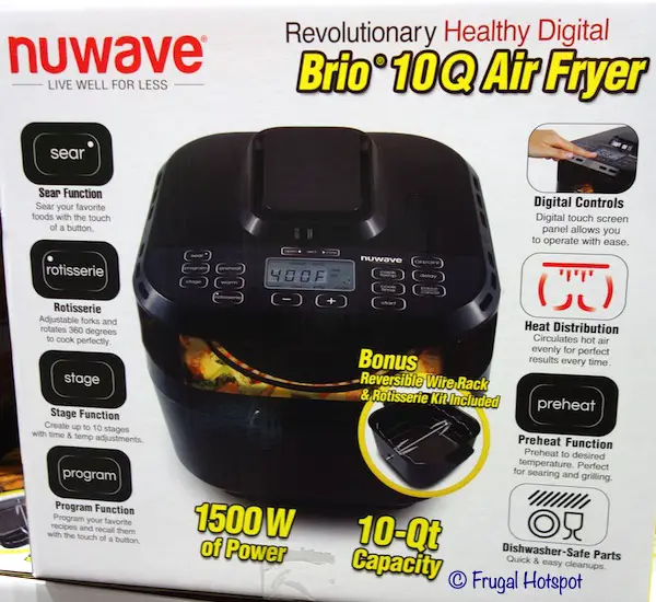 NuWave Brio 10-Quart Digital Air Fryer Costco