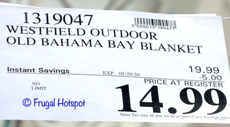 Old Bahama Bay Outdoor Blanket Costco Sale Price