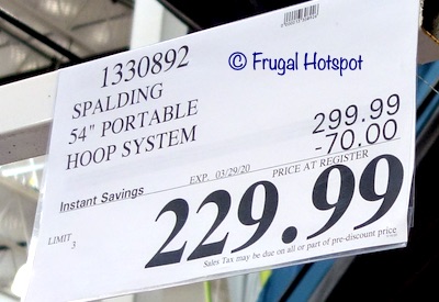 Spalding 54 Portable Basketball Hoop System Costco Sale Price Spalding 54 Portable Basketball Hoop System Costco Sale Price