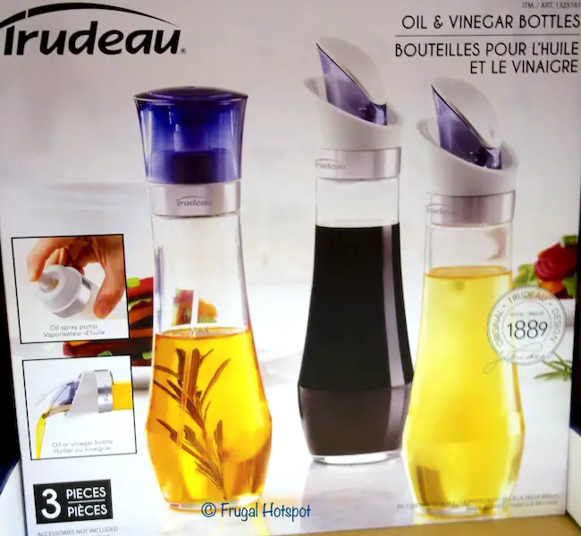Trudeau Oil and Vinegar Bottle 3-Piece Set Costco