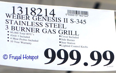 Weber Genesis II S-345 Gas Grill Costco Price