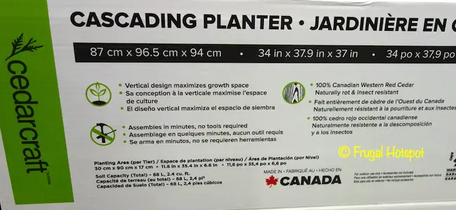 CedarCraft Cascading Garden Planter Costco