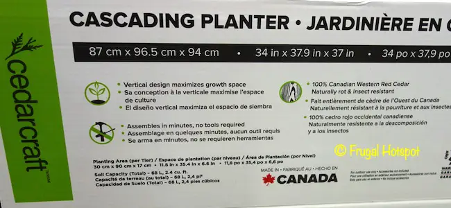 CedarCraft Cascading Garden Planter Costco CedarCraft Cascading Garden Planter Costco