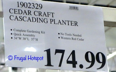 CedarCraft Cascading Garden Planter Costco price