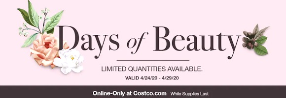 Costco Days Of Beauty April 2020