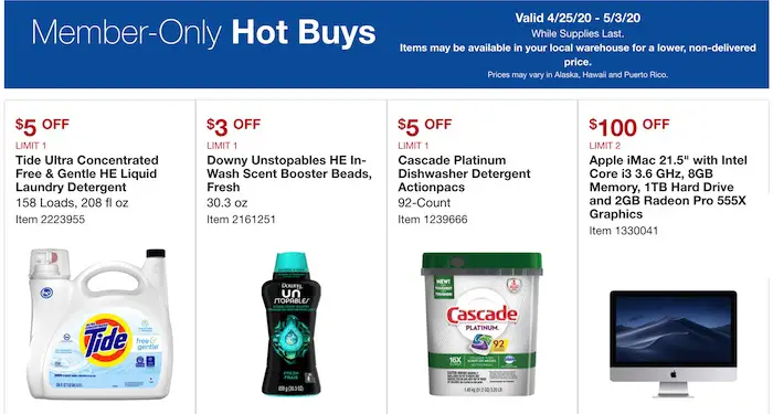 Costco Warehouse Hot Buys April 2020 p1