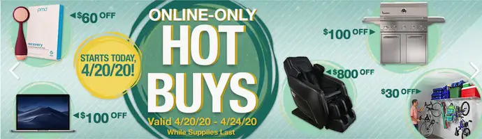 Costco.com Online-Only Hot Buys Sale April 2020