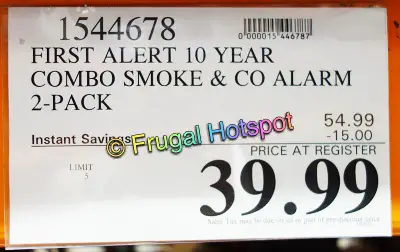 First Alert 10 Year Smoke Alarm : CO Alarm | Costco