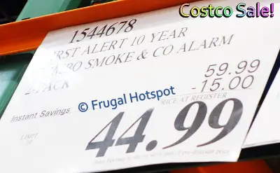 First Alert 10 Year smoke and CO alarm | Costco Sale Price