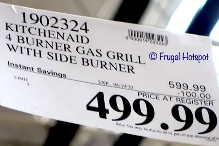 KitchenAid 4 Burner Gas Grill Costco Sale Price
