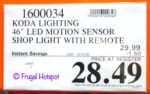 Koda LED Motion Sensor Shop Light Costco Sale Price