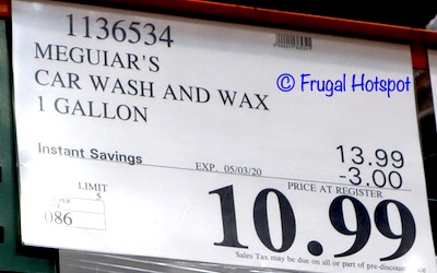 Meguiar's Carnauba Wash Wax Costco Sale Price