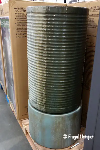 Modern Ribbed Outdoor Fountain Costco Display