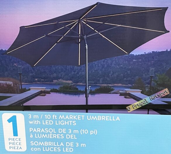 SunVilla 10ft Solar LED Market Umbrella - $159.99 at Costco