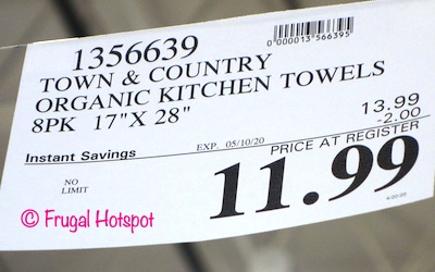 Town Country Organic Kitchen Towels Costco Sale Price