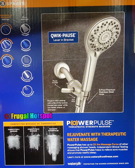 Waterpik PowerPulse Hand Held Shower Head details | Costco
