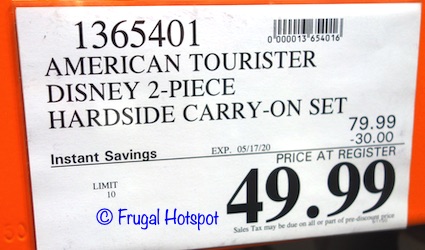American Tourister Disney Hardside Luggage Set Costco Sale Price