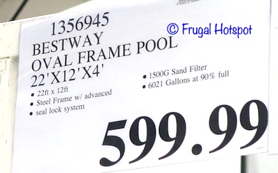Bestway Oval Frame Pool 22 ft Costco Price
