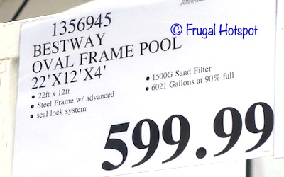Bestway Oval Frame Pool 22 ft Costco Price Bestway Oval Frame Pool 22 ft Costco Price