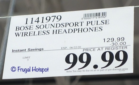 Bose SoundSport Pulse Wireless Headphones Costco Sale Price
