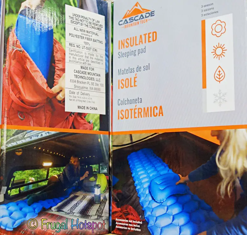 Cascade Mountain Tech Insulated Inflatable Sleeping Pad | Costco