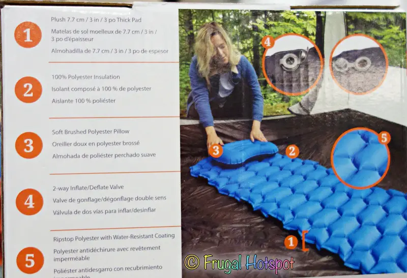 Cascade Mountain Tech Insulated Inflatable Sleeping Pad | Costco