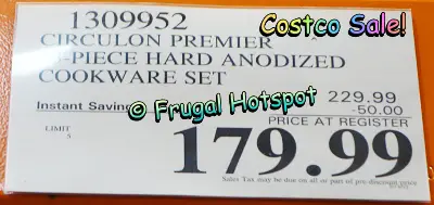 Circulon Hard Anodized Cookware Set | Costco Sale Price
