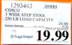 Cosco 3 Step Folding Step Stool Costco Sale Price