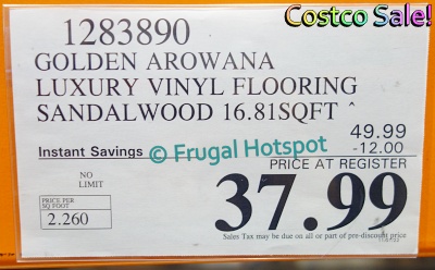 Golden Arowana Sandalwood Vinyl Floor | Costco Sale Price