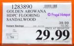 Golden Arowana Waterproof Flooring Sandalwood Costco Sale Price