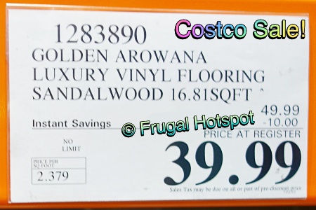 Golden Arowana Waterproof Vinyl Flooring | Costco Sale Price