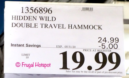Hidden Wild Travel Hammock Costco Sale Price