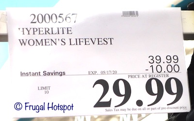 Hyperlite Women's Lifevest Costco Sale Price