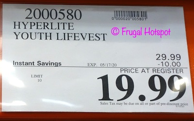 Hyperlite Youth Lifevest Costco Sale Price