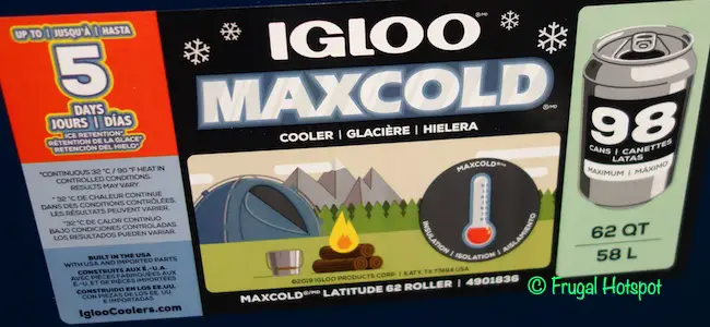 Igloo Maxcold 62 Qt Rolling Cooler