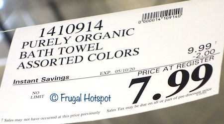 Purely Organic Bath Towel Costco Sale Price