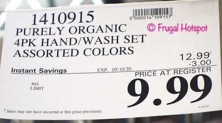 Purely Organic Hand Towel Wash Cloth Costco Sale Price