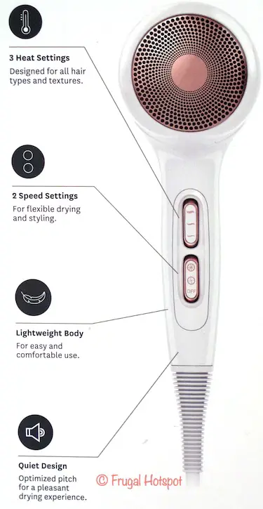 T3 Featherweight 3i Hair Dryer Heat and Speed Settings