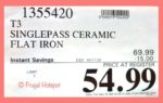 T3 Singlepass Ceramic Straightening Iron Costco Sale Price