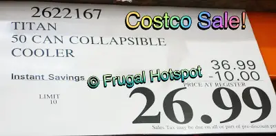 Titan Soft Collapsible Cooler | Costco Sale Price