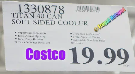 Titan Soft Sided Collapsible Cooler | Costco Price