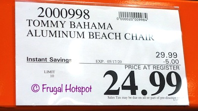 Tommy Bahama Beach Chair Costco Sale Price 