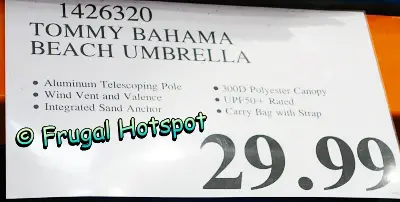 Tommy Bahama Beach Umbrella | Costco Price