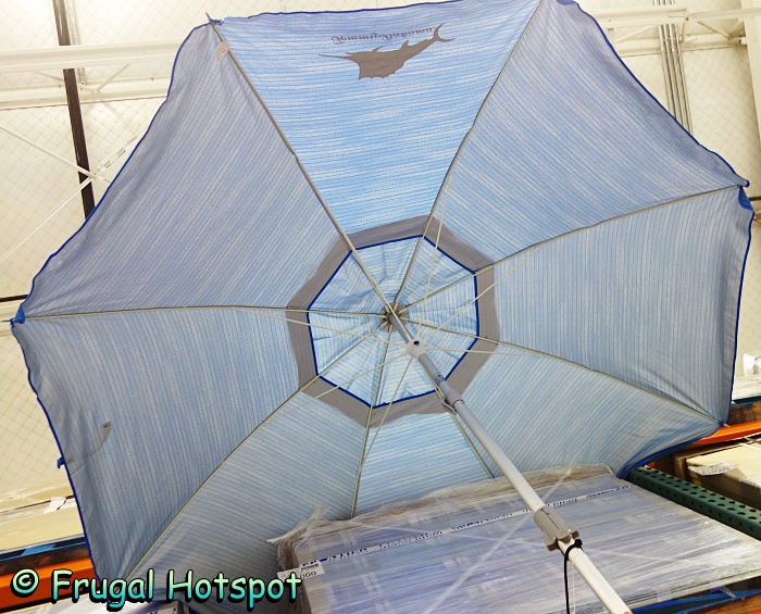 Tommy Bahama Beach Umbrella interior | Costco Display