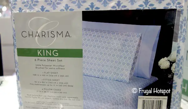 Charisma Microfiber 6-Piece Sheet Set King Costco