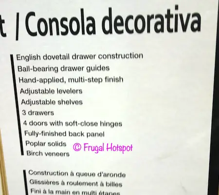 Craft + Main Cordoba 70 Accent Console Costco